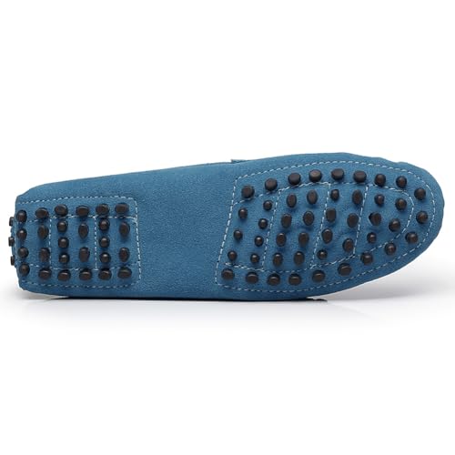 Image of ANUFER Women's Classic Suede Penny Loafers Comfort Handmade Slipper Moccasins