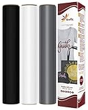 Firefly Craft Heat Transfer Vinyl Bundle | Grayscale HTV Vinyl Bundle | Iron On Vinyl for Cricut andSilhouette | 3 Best Selling Colors of Iron On Colors Including Black Gray and White HTV - 12