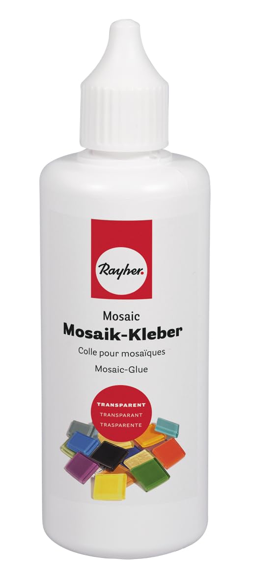 Rayher Pegamento para teselas, botella 100 g, transparente, mosaicos y manualidades, 30240000