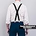 Fasker Mens Suspenders X-Back Wide Adjustable Solid Straight Heavy Duty Clip Suspenders for Men Women, 01 Black(2 inch wide)