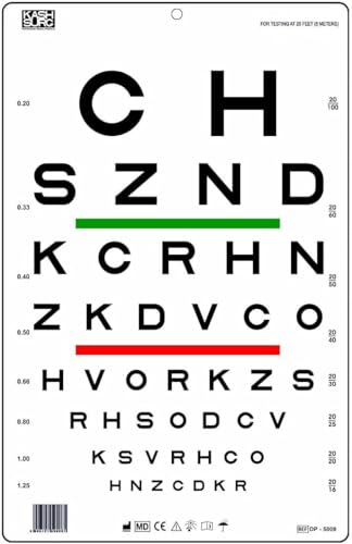 KASHSURG Sloan Chart with Red/Green Lines 20 Ft_169_Pack of 21