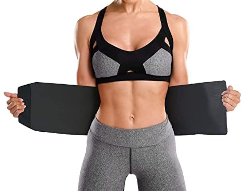 Bracoo Waist Trimmer Wrap,Sweat Sauna Slim Belly Belt for Men & Women-Abdominal Waist Trainer,Increased Core Stability, SE22