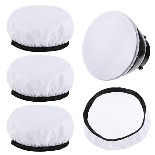 7/18cm Light Diffuser 4 PCS Diffuser Lamp Sock Soft Cover Soft White Diffusers Standard Cloth Diffusers Light Sock Softens the Light-Output Lampshade Reflector Great for Studio Strobe Reflectors