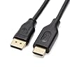 Amazon Basics Cavo da DisplayPort (Sorgente) a HDMI (Display), unidirezionale, 4k a 30 Hz, 1920 x 1200, 1080p, connettori placcati Oro, 1.8 m, Nero #3