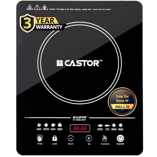 iBELL Castor DIVA 2000W, 3YEAR WARRANTY, Induction Cooktop with T...