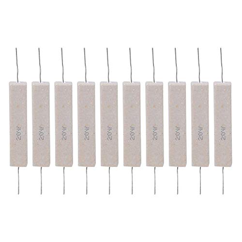 10pcs 20W Résistance De Ciment Résistance De Puissance Précision ±5% 10R Pour Composant Électronique Haute Performance