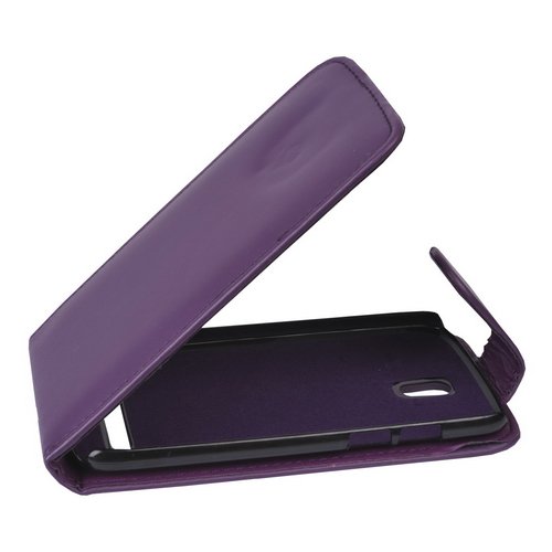 Mobilfunk Krause Flip Hülle Etui Handytasche Tasche Hülle für HTC Desire 500 (Violett)