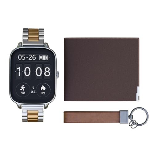 Vibez Elite Luxury Smart Watch for Men&Gift Box- Premium Stainless Metal Straps,1.83' Hd Display,60 Sports Mode,Bt Calling Smartwatch for Man-Ideal Gift for...