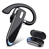 Auriculares Manos Libres, Auricular Bluetooth para Teléfono Móvil Auricular Bluetooth V5.1 con Estuche de Carga Auricular con Micrófono de Cancelación de Ruido CVC8.0 para Negocios/Oficina/Conductor