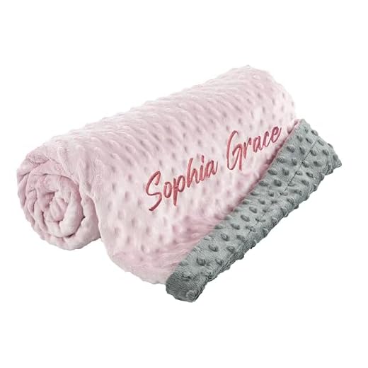 berry bebe Personalized Baby Blanket for Girls, Personalized Baby Gifts, Custom Baby Blanket, Plush and Cozy Pink Minky Baby Blanket with Name, Baby Gifts for Newborn, Baby Girl Newborn Essentials