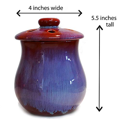 Cottage Creek Garlic Keeper, Garlic Clove Storage Container With Vented Lid, Garlic Holder #TOP3