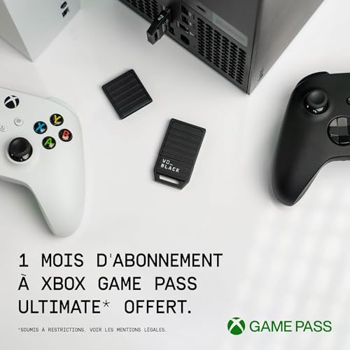 WD_Black C50 2 to Carte d'extension Xbox, sous Licence Officielle pour Votre Xbox Series X|S, Xbox Velocity Architecture, Quick Resume, Une Abonnement d'un Mois au Xbox Game Pass Ultimate