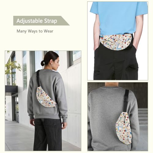 MEIKIUP Fairy Tales Crossbody Bag Fairy Tale Fans Shoulder Bag Magical Garden Lover Gift3