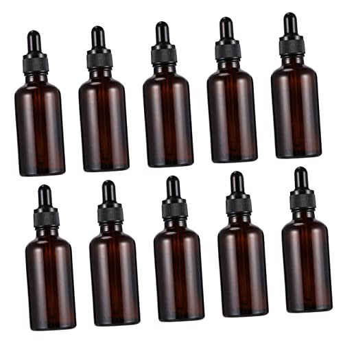 PACKOVE 10 Piezas botella de aceite esencial de vidrio subbotellas portátiles viajar refillable perfume bottle travel bottles botellas de almacenamiento de medicamentos botellas de perfume