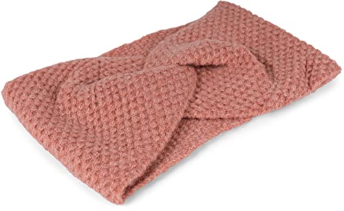 styleBREAKER Ladies Knitted Headband with Waffle Pattern and Twist Knot, Warm Winter Hairband, Headband 04026060, Colour:Old Rose - Image 2