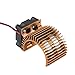 Radiador de Motor RC disipador de Calor con Ventilador de refrigeración para Motor eléctrico de Coche RC 540/550 a Escala 1/10(Oro)