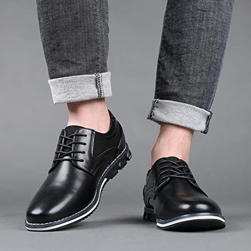 Men's Fashion Oxford Rovers Orthopedic Leather Shoes Casual Business Derby Lace-up Business Luxury Dress Loafers Flats Work Office Sneaker Driving Shoes3