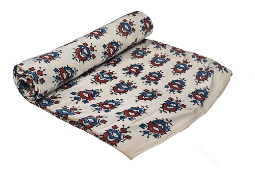 Image of Ethnics of Kutch Womens's Ajrakh Modal Silk Natural Dye Hand Block Print Unstitched Kurta Fabric