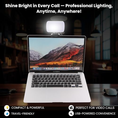 Image of Futopia LED Clip-On Light Universal Video Conference, Makeup & Photography | 3 Color Modes & Adjustable Brightness | USB-Powered Portable Light for Laptop, Phone, Monitor, Dressing Table & Mirror