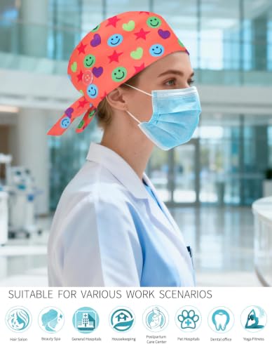 Image of Kousenpu Scrub Caps for Men, Adjustable Surgical Cap, Breathable Medical Hat for Doctors, Nurses & Healthcare Professionals