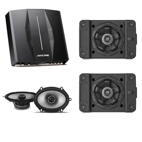 Image of Alpine PXE-C80-88 OPTIM8 8-Channel Hi-Res DSP Amplifier w/ (2) SS-SB10 Subwoofer, S2-S68 Bundle