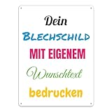 Blech-Schild selbst gestalten - Metall-Poster mit Text 