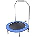 手すり付きトランポリン 102cm 大きめサイズ ブルー / TX638H-BL / ###手すり付トランポリン青###
