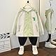SXSHUN Kinder Jungen Übergangsjacke mit Kapuze Baby Langarm Jacke Outdoor Kinderjacke Atmungsaktiv Mantel, Grün A, 104-110