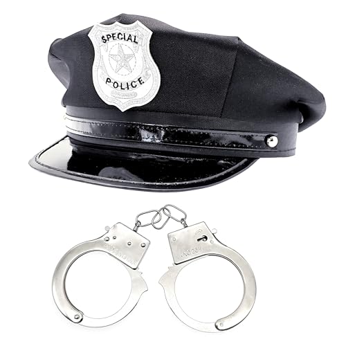 JZK Party Dress Up Polizei Hut und Handschellen für Erwachsene...