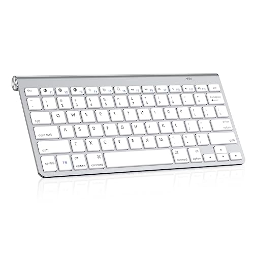 Image of cimetech Wireless Keyboard, Bluetooth Ultra-Slim Portable Mini Keyboard for iPad /Tablet /Mac /Laptop /Desktop- Silver