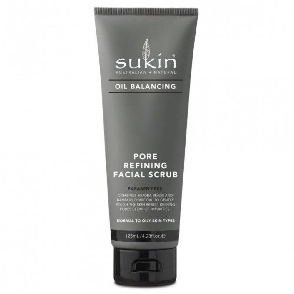 SUKIN Oil Balancing Char Pore Refining Facial Scrub, 125 ml