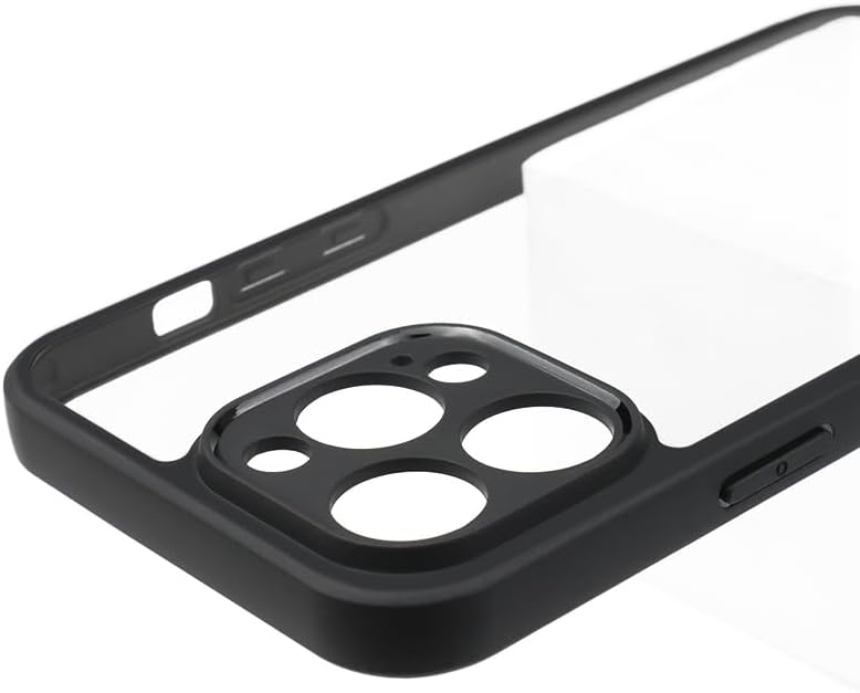 Compatible with Xiaomi 13T 5G / 13T Pro 5G Cover,Compatible with Redmi K60 Ultra 5G / K60 Extreme Edition (TPU Soft Edge+PC Backplane) 2 in 1 Translucent Phone Case Black image 3