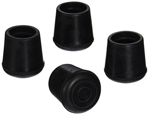 MINTCRAFT FE-50635 Rubber Leg Tip, 7/8-Inch, Black, 4 Count