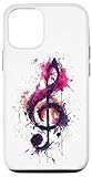 Hülle für iPhone 15 Notenschlüssel Shirt Musiker Musik Violinschlüssel DJ Note