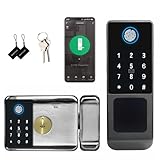 EIYSIE WiFi Smart Gate Lock, Double Side Fingerprint Lock Keyless Entry Door Lock with Keypad, Electronic Gate Lock for Outdoor Fence, IP65 Waterproof Digital Lock with App Control