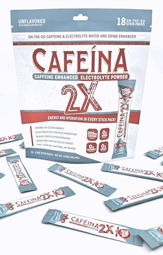 CAFEINA 2X - 200mg Caffeine and Electrolyte Infused Powder Stick