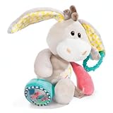 Nici 42076 My First Activity przytulanka osioł Muli – zabawka dla niemowląt i małych dzieci od 3 miesięcy do przytulania i przenoszenia, beżowa, 1 sztuka (1 opakowanie)