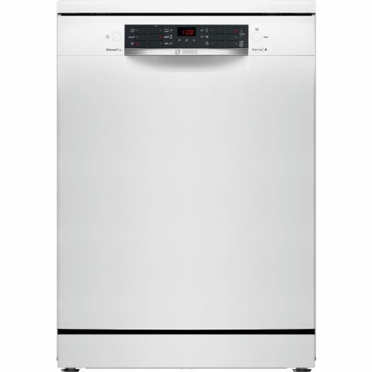 Bosch - Lavastoviglie da installazione gratuita, larghezza 60 cm, 13 servizi, silenzioso, programma rapido, terzo vassoio per posate, bianco, SMS46KW02E