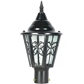 Star Big Flower Metal Black GATE Light Weatherproof B22 Holder Elegant for Your Exterior Pack of 1