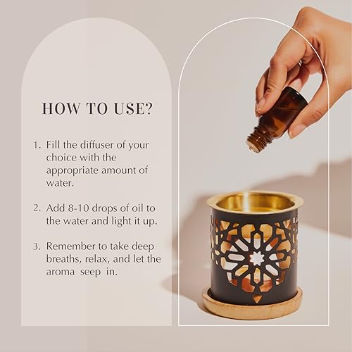 Quemador de aceite y difusor de oud Dukhni con 3 aceites esenciales de 10 ml miniatura 4