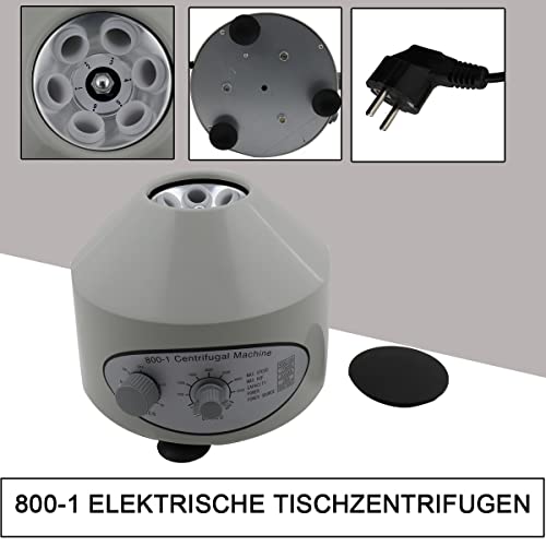 ECUTEE Labor Zentrifuge Tischzentrifuge Zentrifugalmaschine 20 ml x 6 Röhrchen, Kleine Elektrische Tischzentrifugen für die wissenschaftliche Forschung an Laborschulen