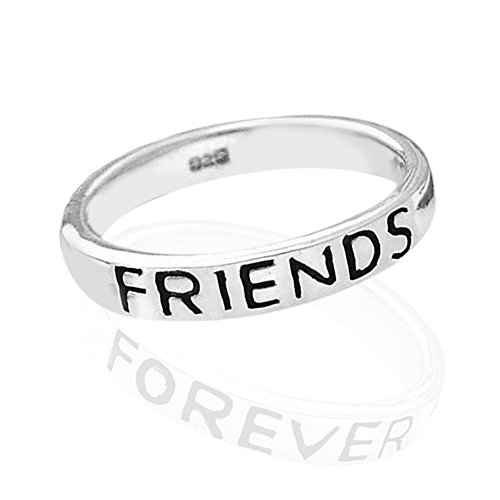 AeraVida Friends Forever .925 Sterling Silver Band Ring