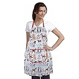 HOME-X Dog-Print Apron, Cooking Apron for Women and Men, Professional Apron for Crafting, Dog...