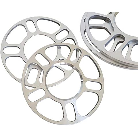 ZHTEAPR 4pc 5mm Universal Wheel Spacers Adapters for Most 5 Lug Vehicle Bolt Patterns PCD from 100-120.65mm - 5x100 5x108 5x110 5x112 5x114.3 5x4.5 5x115 5x120 5x120.65 5x4.75 Cover