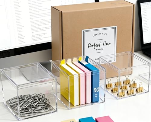 KissYou Acrylic Box Clear Box with Lids Candy Containers Transparent Display Square Cube Acrylic Storage Box Christmas Party Decorations by KissYou - Image 6