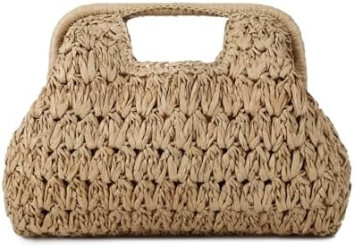 Bolso de Mano de Paja para Mujer, Bolso de Verano con asa Superio...