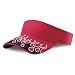 Visor W/Flame Embroidery ON Bill, Red Black White