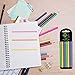 Tofficu 4pcs Professional Reading Strips Portable Highlighting Tabs for Enhanced and Visual Tracking for Students and Office Use Multi-Color Options Easy to Carry