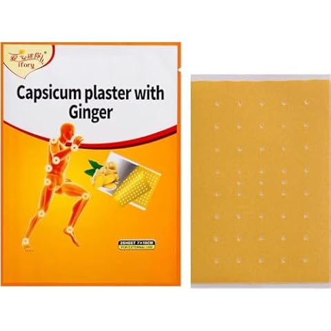 ifory 30 Pcs Capsaicin Patches, Capsicum Ginger Patches, 3.94"x2.76" Capsicum Patch 15 Bags, 30 Count Cover
