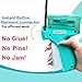 Stitch Gun for Clothes with Storage Box, Stitch Quick Cloth Fixer Sewing Gun with 6 Micro Needles, Quick Stitch Sewing Gun with 1000 Black and 1000 White Fasteners, Mini Tag Gun for Clothes（Blue）